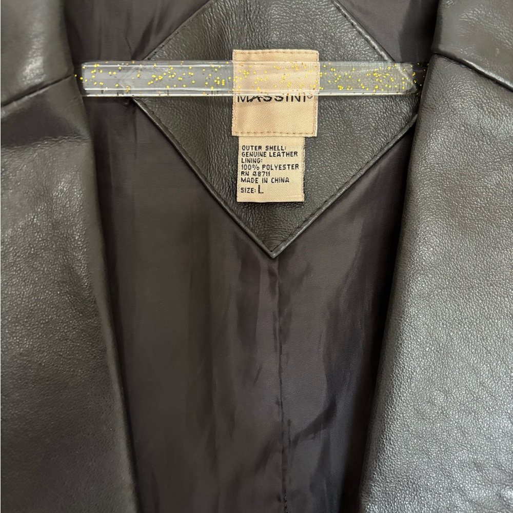 Women's Deep Brown Leather Blazer/Jacket - Picture 3 of 5
